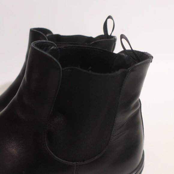 Mens Prada Saffiano Black Leather Chelsea Boots Sz 7 - Picture 7 of 10